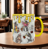 tom ve jerry Baskı içi ve Kulpu Renkli Kupa