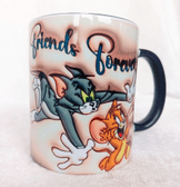 tom ve jerry Baskı içi ve Kulpu Renkli Kupa