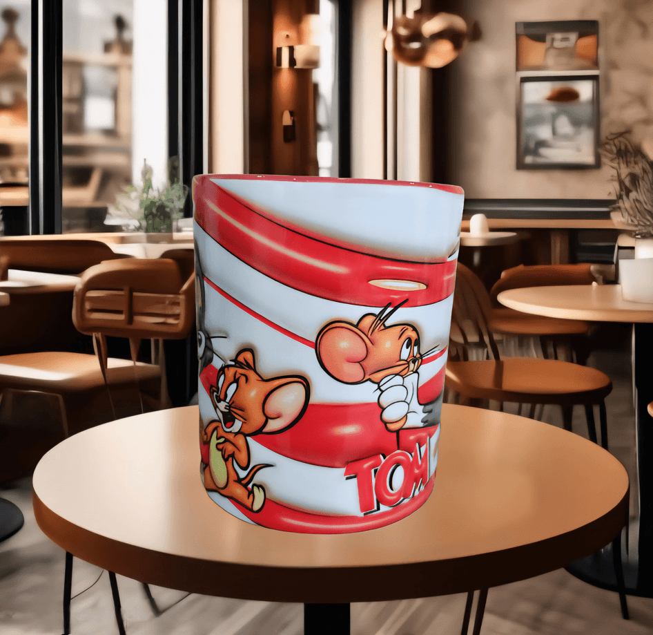 tom ve jerry Baskı içi ve Kulpu Renkli Kupa