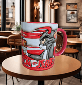 tom ve jerry Baskı içi ve Kulpu Renkli Kupa