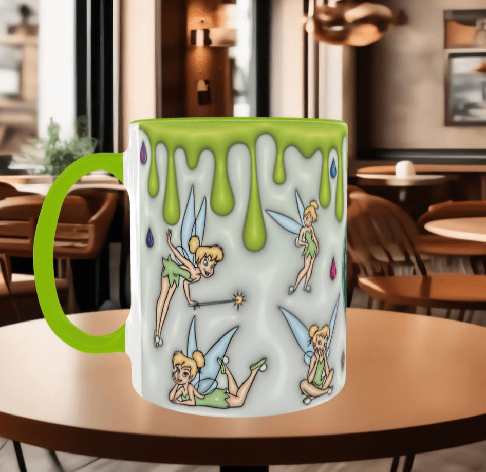 Prenses Baskı içi ve Kulpu Renkli Kupa