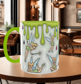 Prenses Baskı içi ve Kulpu Renkli Kupa