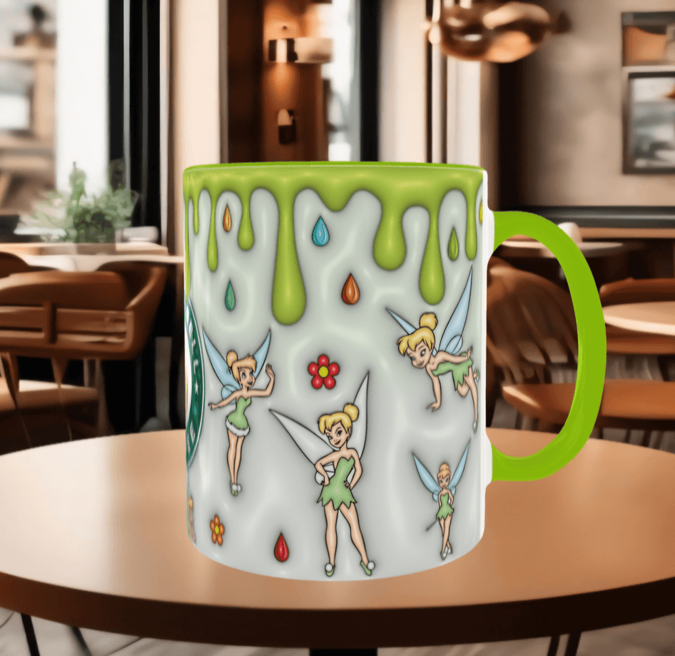 Prenses Baskı içi ve Kulpu Renkli Kupa