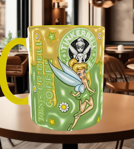 Prenses Baskı içi ve Kulpu Renkli Kupa