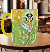 Prenses Baskı içi ve Kulpu Renkli Kupa