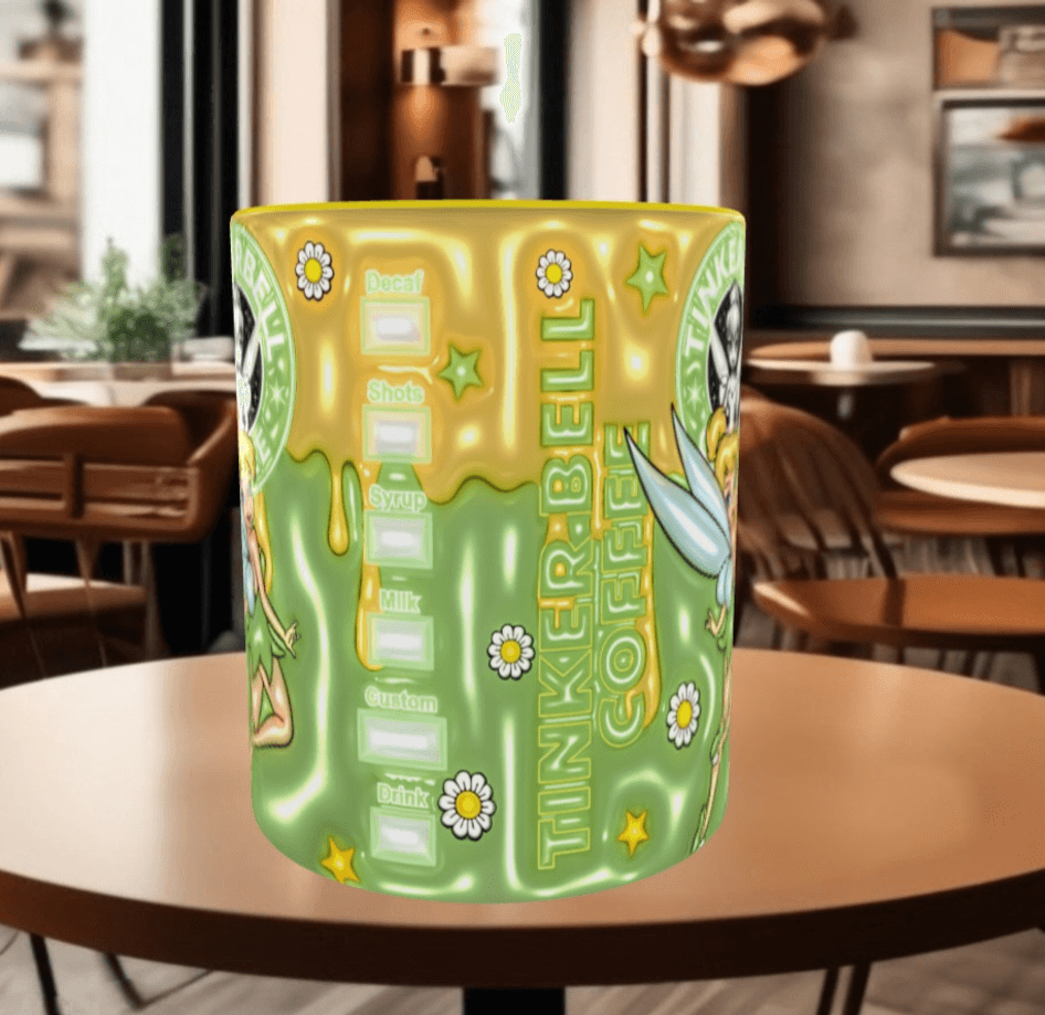 Prenses Baskı içi ve Kulpu Renkli Kupa