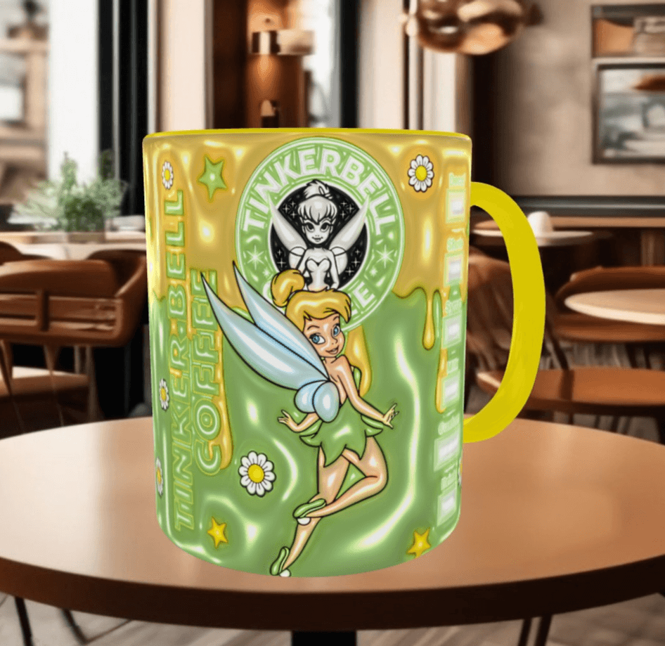 Prenses Baskı içi ve Kulpu Renkli Kupa