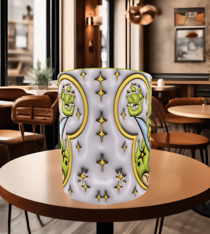 Prenses Baskı içi ve Kulpu Renkli Kupa