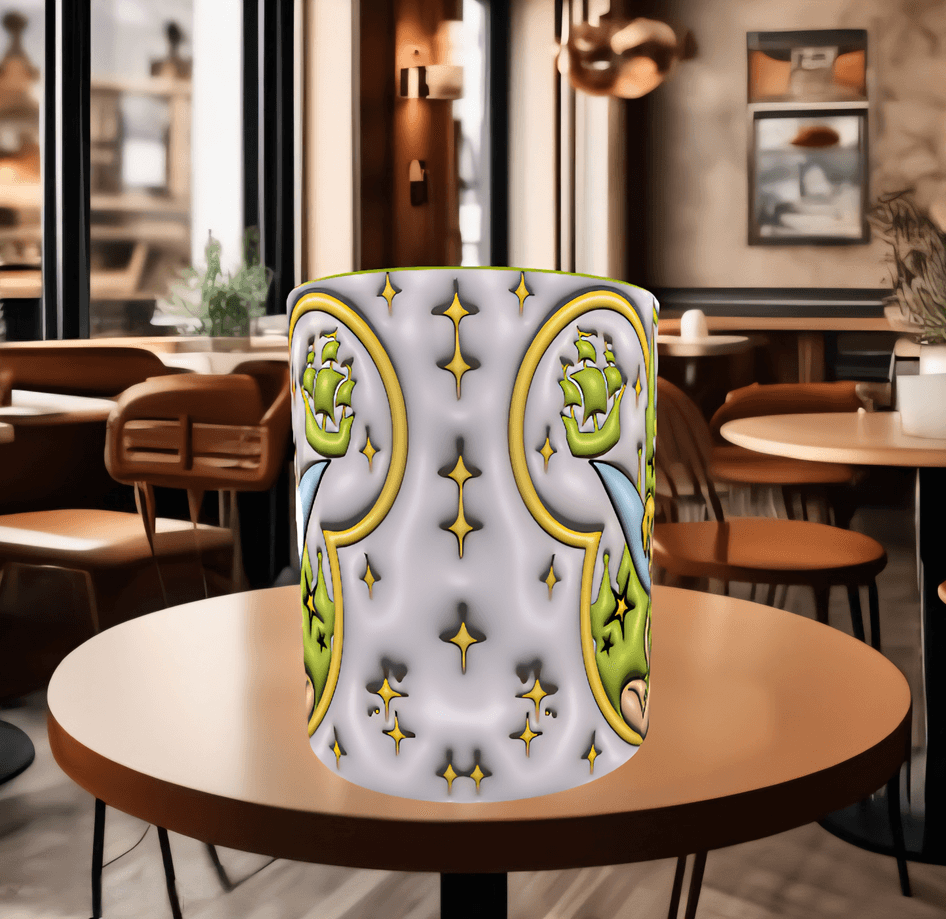 Prenses Baskı içi ve Kulpu Renkli Kupa