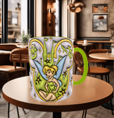 Prenses Baskı içi ve Kulpu Renkli Kupa