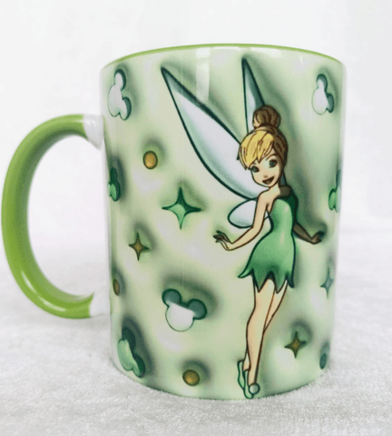 Prenses Baskı içi ve Kulpu Renkli Kupa