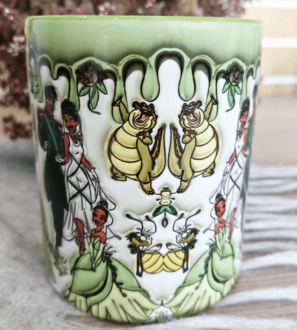 Prenses Baskı içi ve Kulpu Renkli Kupa