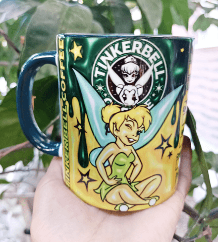 Prenses Baskı içi ve Kulpu Renkli Kupa