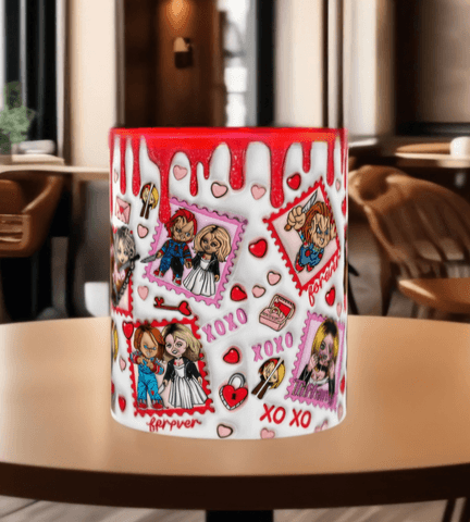 Sevgiler günü özel Baskı içi ve Kulpu Renkli Kupa