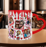 Sevgiler günü özel Baskı içi ve Kulpu Renkli Kupa