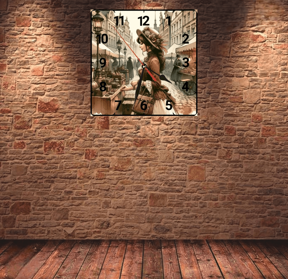 Pazar yeri vintage baskı metal hediyelim dekoratif kaliteli duvar saati