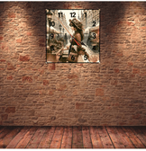 Pazar yeri vintage baskı metal hediyelim dekoratif kaliteli duvar saati