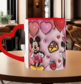 Sevgiler günü özel Baskı içi ve Kulpu Renkli Kupa