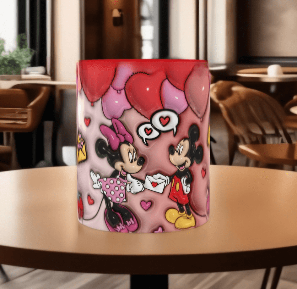 Sevgiler günü özel Baskı içi ve Kulpu Renkli Kupa