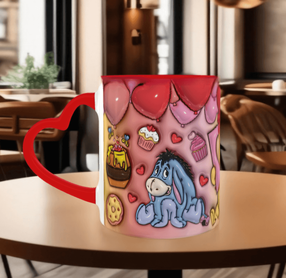 Sevgiler günü özel Baskı içi ve Kulpu Renkli Kupa