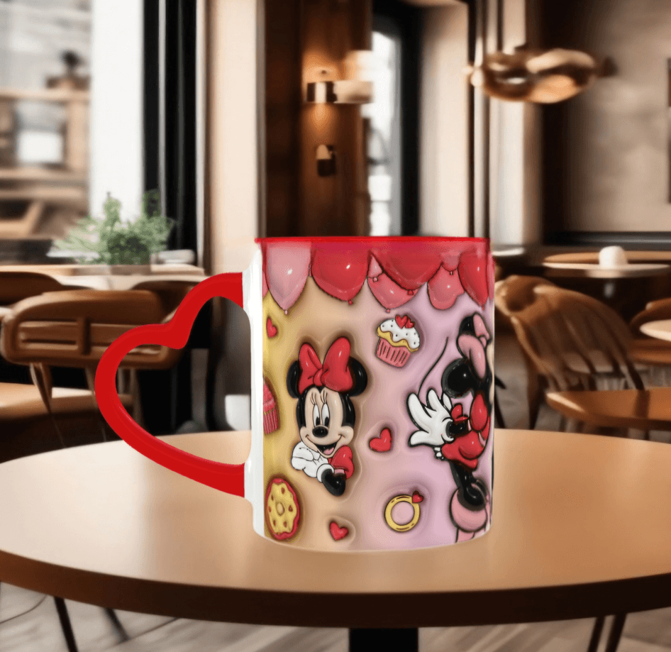 Sevgiler günü özel Baskı içi ve Kulpu Renkli Kupa