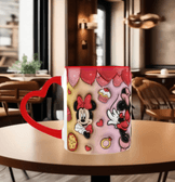 Sevgiler günü özel Baskı içi ve Kulpu Renkli Kupa