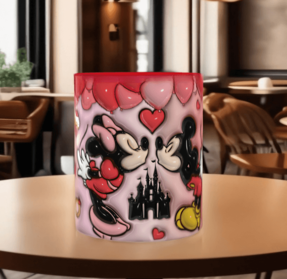 Sevgiler günü özel Baskı içi ve Kulpu Renkli Kupa