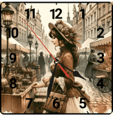 Pazar yeri vintage baskı metal hediyelim dekoratif kaliteli duvar saati