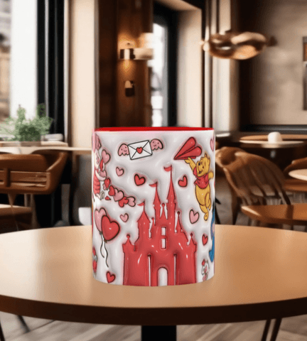 Sevgiler günü özel Baskı içi ve Kulpu Renkli Kupa