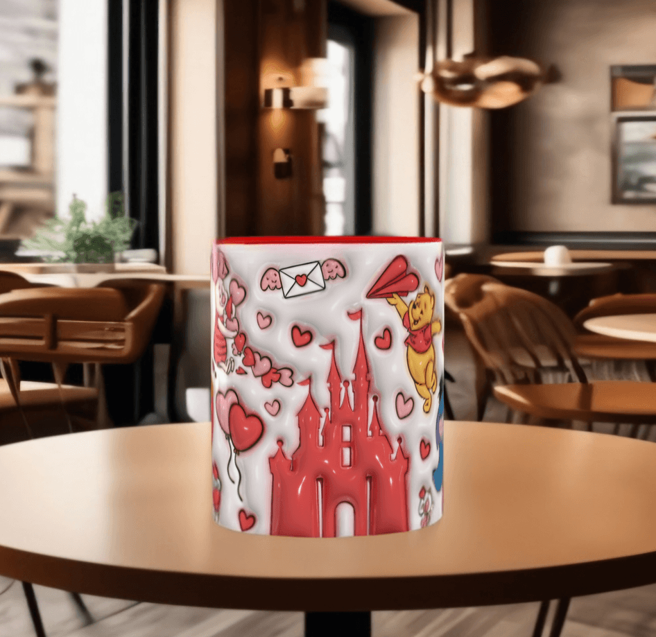 Sevgiler günü özel Baskı içi ve Kulpu Renkli Kupa