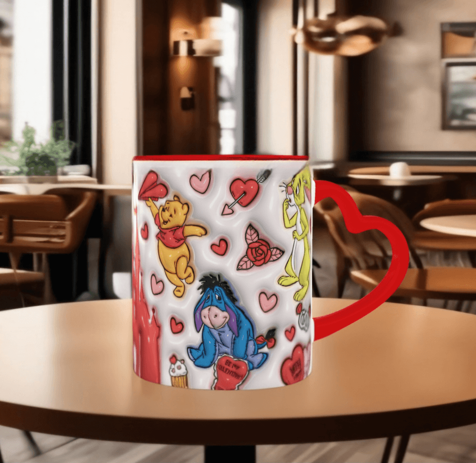 Sevgiler günü özel Baskı içi ve Kulpu Renkli Kupa