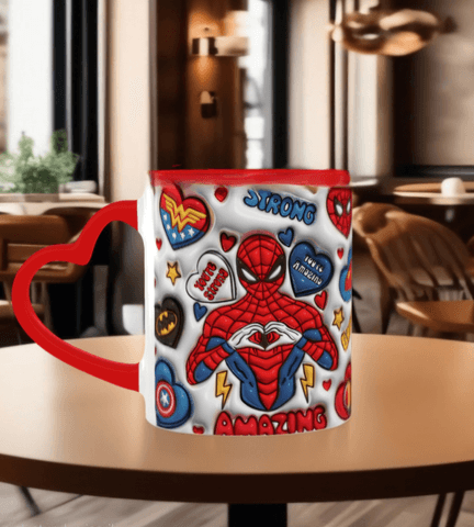 Sevgiler günü özel Baskı içi ve Kulpu Renkli Kupa