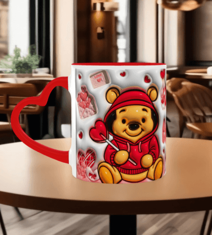 Sevgiler günü özel Baskı içi ve Kulpu Renkli Kupa