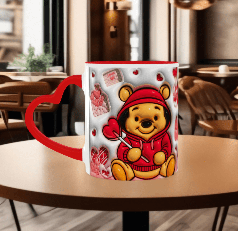 Sevgiler günü özel Baskı içi ve Kulpu Renkli Kupa