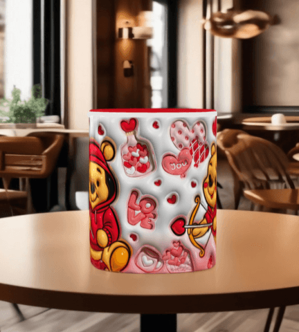 Sevgiler günü özel Baskı içi ve Kulpu Renkli Kupa