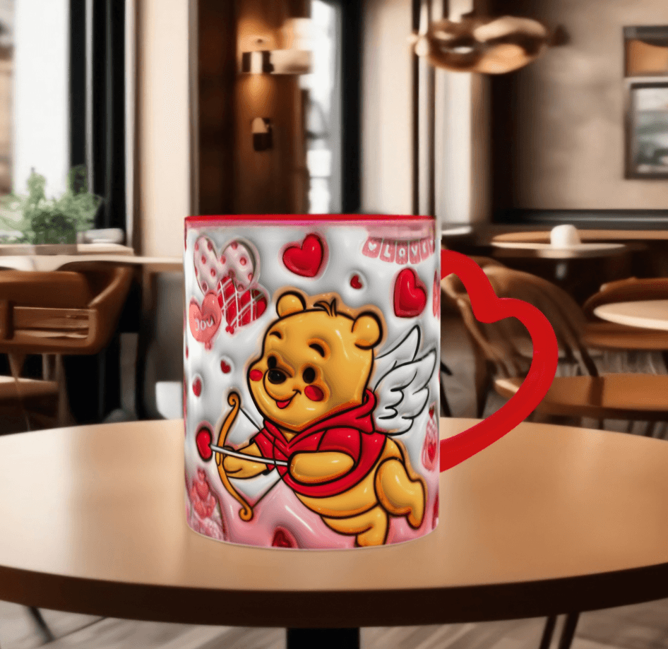 Sevgiler günü özel Baskı içi ve Kulpu Renkli Kupa