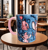 Sevgiler günü özel Baskı içi ve Kulpu Renkli Kupa