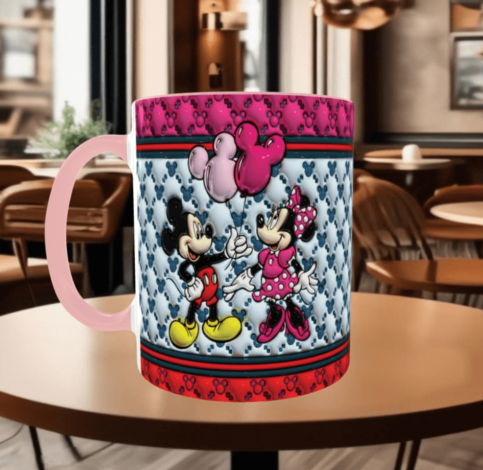 Sevgiler günü özel Baskı içi ve Kulpu Renkli Kupa