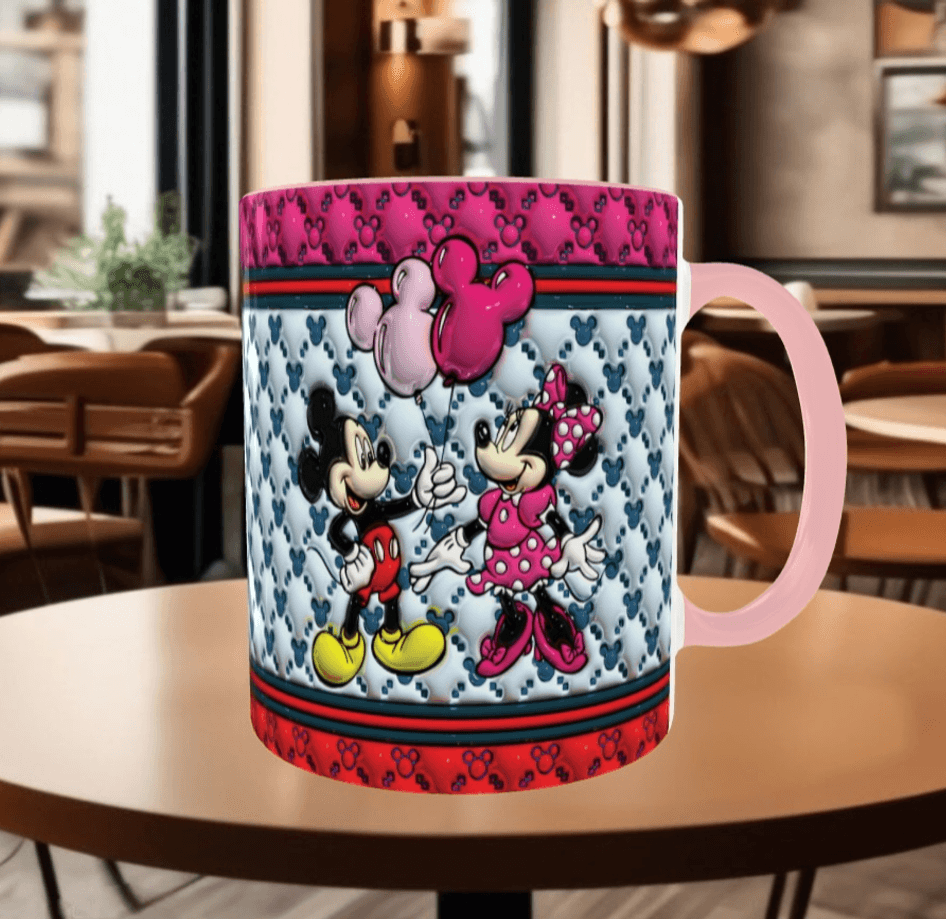 Sevgiler günü özel Baskı içi ve Kulpu Renkli Kupa