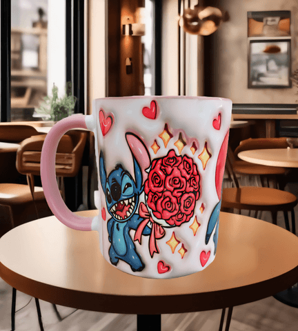 Sevgiler günü özel Baskı içi ve Kulpu Renkli Kupa