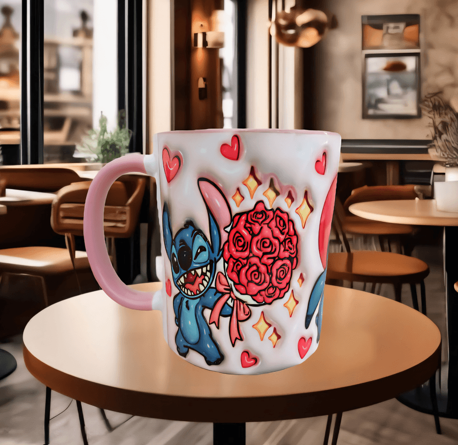 Sevgiler günü özel Baskı içi ve Kulpu Renkli Kupa