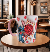 Sevgiler günü özel Baskı içi ve Kulpu Renkli Kupa