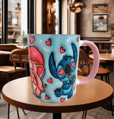 Sevgiler günü özel Baskı içi ve Kulpu Renkli Kupa