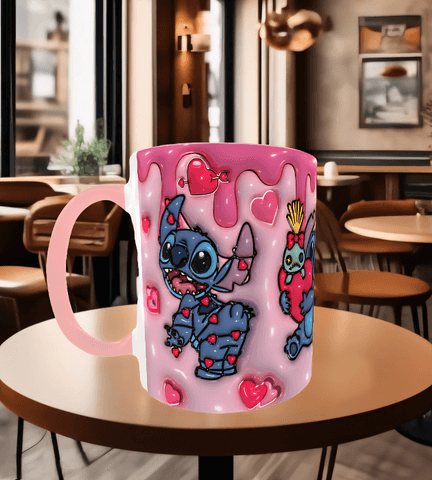 Sevgiler günü özel Baskı içi ve Kulpu Renkli Kupa