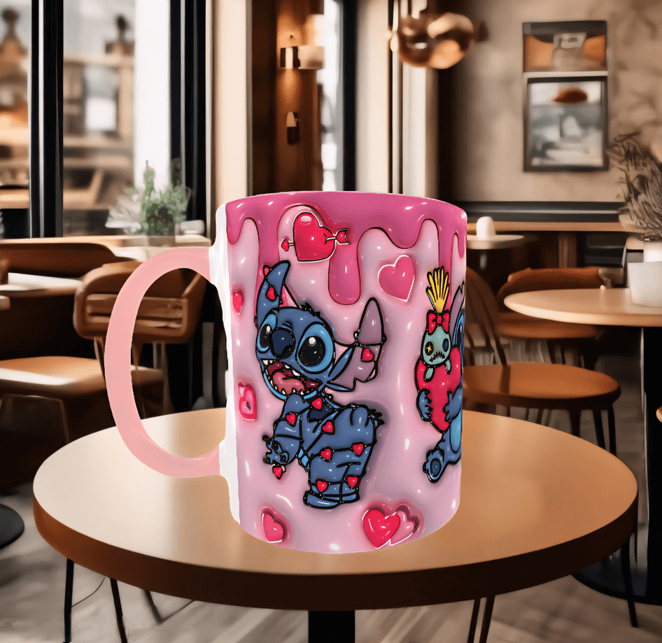 Sevgiler günü özel Baskı içi ve Kulpu Renkli Kupa