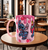 Sevgiler günü özel Baskı içi ve Kulpu Renkli Kupa