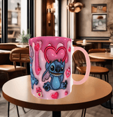 Sevgiler günü özel Baskı içi ve Kulpu Renkli Kupa