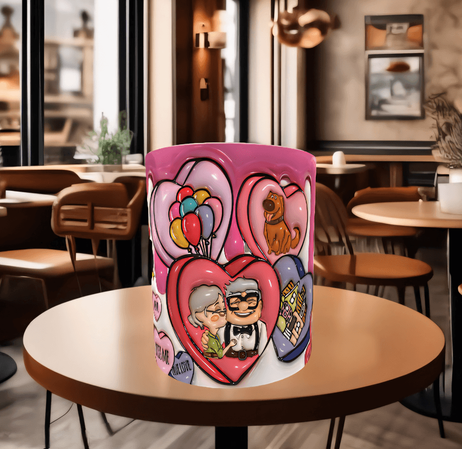 Sevgiler günü özel Baskı içi ve Kulpu Renkli Kupa