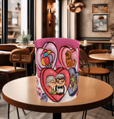 Sevgiler günü özel Baskı içi ve Kulpu Renkli Kupa