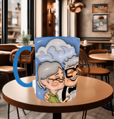 Sevgiler günü özel Baskı içi ve Kulpu Renkli Kupa